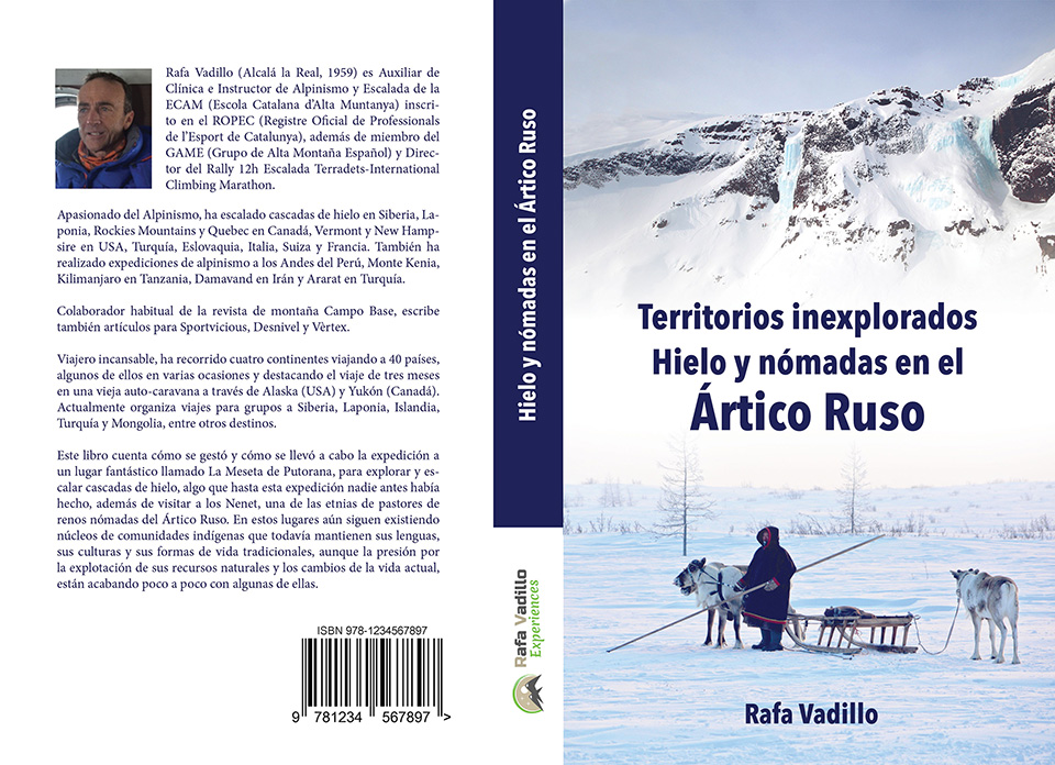 Contraportada del llibre de Rafa Vadillo -Hielo y nómadas en el Ártico Ruso